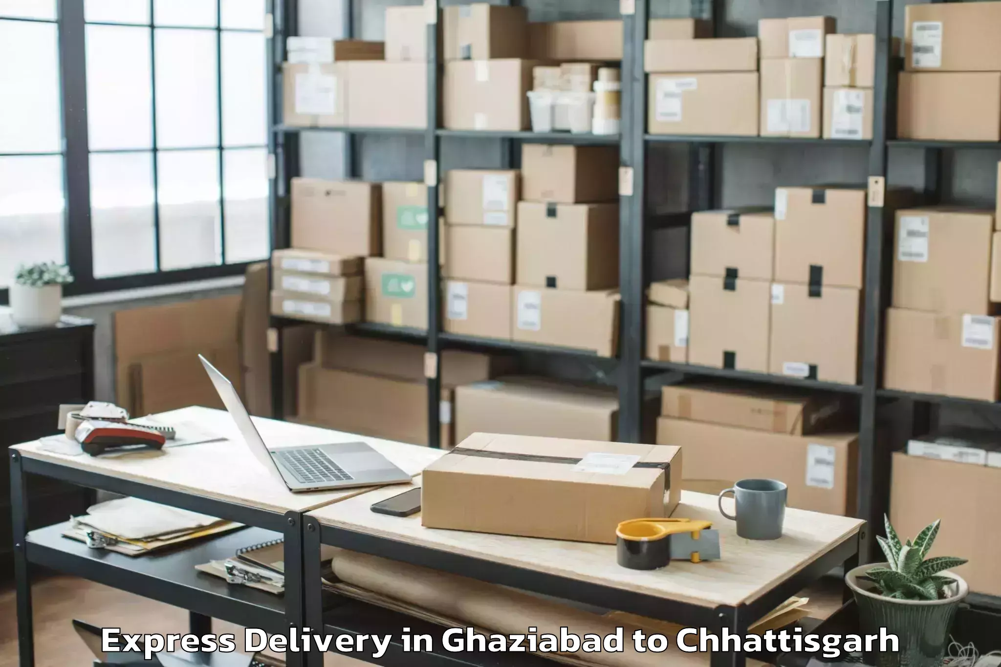 Efficient Ghaziabad to Pandit Ravishankar Shukla Univ Express Delivery